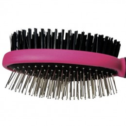 Brosse double picots métal - nylon -P005-AGC-CREATION