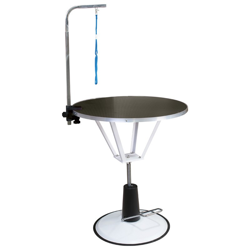 Hydraulic table, round foot, 70 cm diameter -CHW11-AGC-CREATION