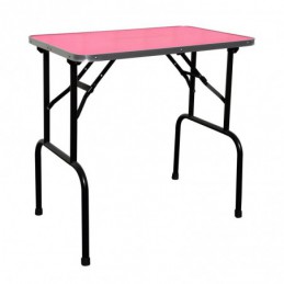 TABLE PLIANTE 80 x 50 CM HAUTEUR 85cm - ROSE -MZ81BR-AGC-CREATION