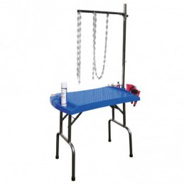 TABLE PLIANTE EVOLUTECH100 - H 69cm - BLEU ROYAL -M899-AGC-CREATION