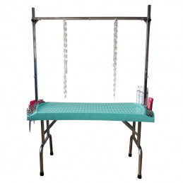 TABLE PLIANTE EVOLUTECH130 - H 69cm - TURQUOISE -M817-AGC-CREATION