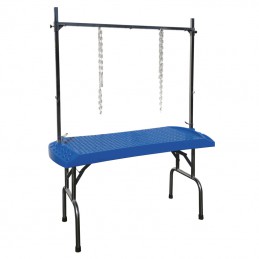 TABLE PLIANTE EVOLUTECH130 - H 69cm - BLEU ROYAL -M504-AGC-CREATION