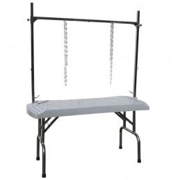 TABLE PLIANTE EVOLUTECH130 - H 104cm - GRIS GRANIT -M542-AGC-CREATION