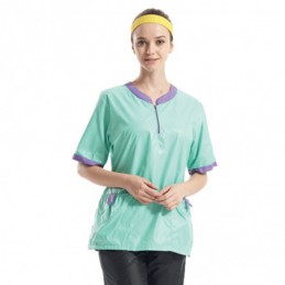 Veste bicolore vert - violet -GA-030203-AGC-CREATION
