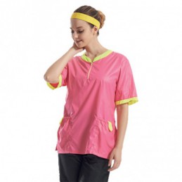 TENUE BICOLORE ROSE - JAUNE -GA-030504-AGC-CREATION