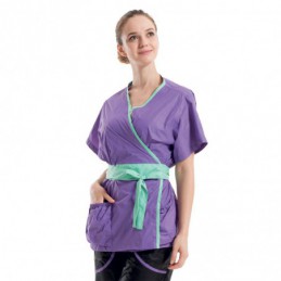 TENUE BICOLORE VIOLET - VERT -GA-040302-AGC-CREATION