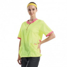 VESTE BICOLORE JAUNE - ROSE -GA-050405-AGC-CREATION