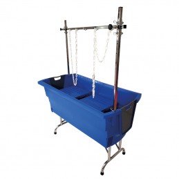 BAIGNOIRE EVOLUTECH PIEDS PLIANTS INOX - BLEU ROYAL -M710B-AGC-CREATION