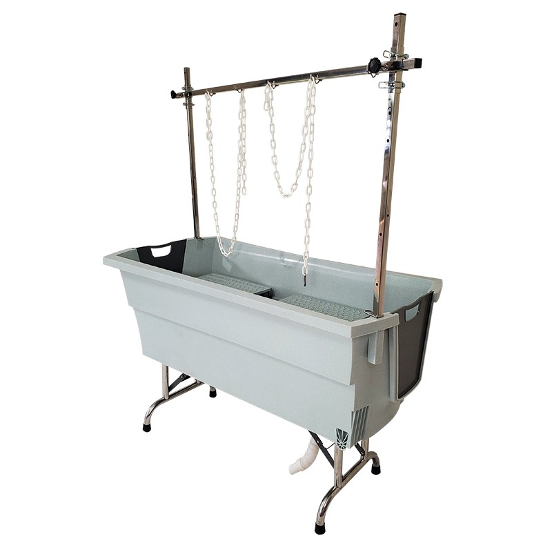 BAIGNOIRE EVOLUTECH PIEDS PLIANTS INOX - GRIS GRANIT -M709G-AGC-CREATION