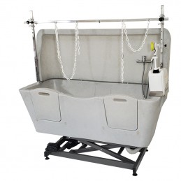 Baignoire en polyéthylène AGC - Élévatrice châssis électrique avec anti-projection - GRIS GRANIT -M863G-AGC-CREATION