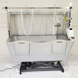 Baignoire en polyéthylène AGC - Élévatrice châssis électrique avec anti-projection - GRIS GRANIT -M863G-AGC-CREATION