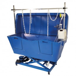 Baignoire en polyéthylène AGC - Élévatrice châssis électrique avec anti-projection - BLEU ROYAL -M862B-AGC-CREATION