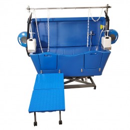 Baignoire en polyéthylène AGC - Élévatrice châssis électrique avec anti-projection - BLEU ROYAL -M862B-AGC-CREATION