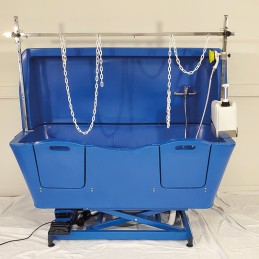 Baignoire en polyéthylène AGC - Élévatrice châssis électrique avec anti-projection - BLEU ROYAL -M862B-AGC-CREATION