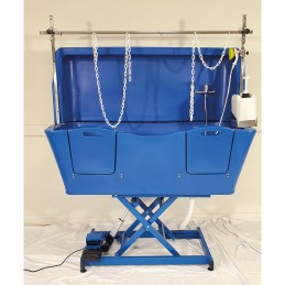 Baignoire en polyéthylène AGC - Élévatrice châssis électrique avec anti-projection - BLEU ROYAL -M862B-AGC-CREATION