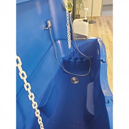 Baignoire en polyéthylène AGC - Élévatrice châssis électrique avec anti-projection - BLEU ROYAL -M862B-AGC-CREATION