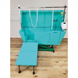 Baignoire en polyéthylène AGC - Élévatrice châssis électrique avec anti-projection - TURQUOISE -M861T-AGC-CREATION