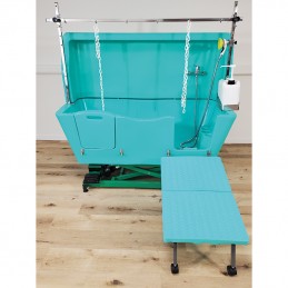 Baignoire en polyéthylène AGC - Élévatrice châssis électrique avec anti-projection - TURQUOISE -M861T-AGC-CREATION