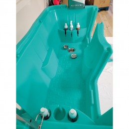 Baignoire en polyéthylène AGC - Élévatrice châssis électrique avec anti-projection - TURQUOISE -M861T-AGC-CREATION