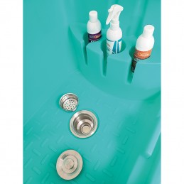 Baignoire en polyéthylène AGC - Élévatrice châssis électrique avec anti-projection - TURQUOISE -M861T-AGC-CREATION
