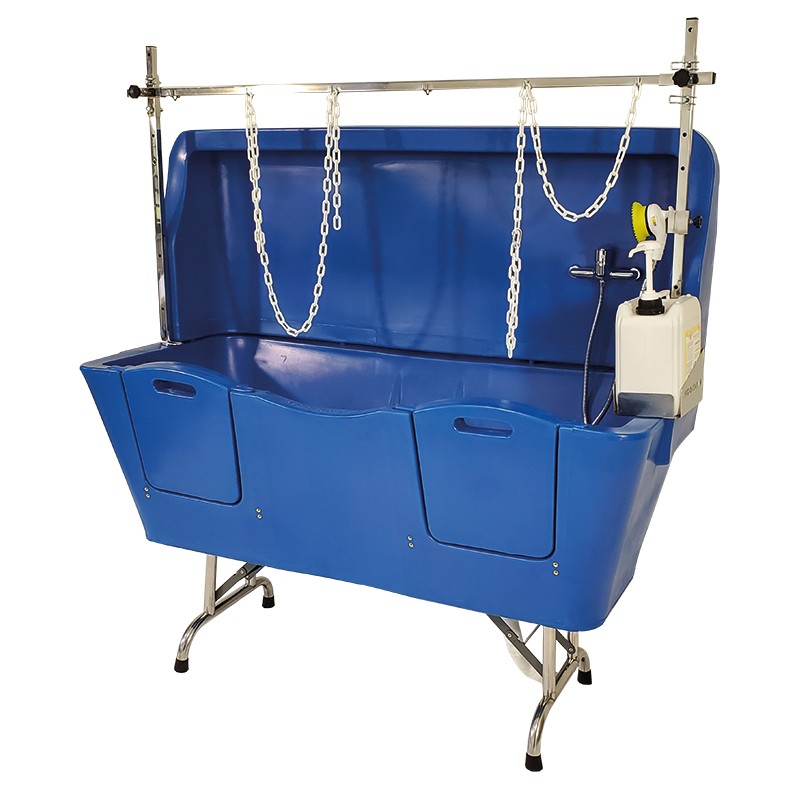 AGC polyethylene bathtub - Stainless steel feet with anti-splash - ROYAL BLUE -M762B-AGC-CREATION