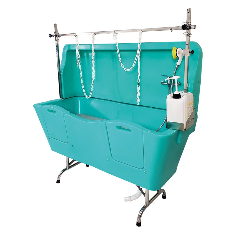 Baignoire en polyéthylène AGC - Pieds inox avec anti-projection - TURQUOISE -M761T-AGC-CREATION