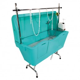 Baignoire en polyéthylène AGC - Pieds inox avec anti-projection - TURQUOISE -M761T-AGC-CREATION