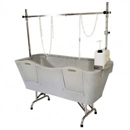 Baignoire en polyéthylène AGC - Pieds inox - GRIS GRANIT -M753G-AGC-CREATION