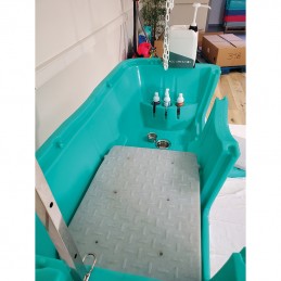 Baignoire en polyéthylène AGC - Pieds inox - TURQUOISE -M751T-AGC-CREATION