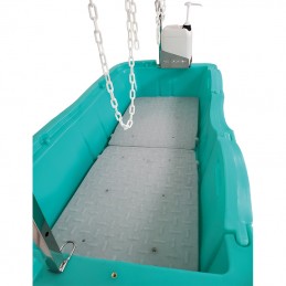 Baignoire en polyéthylène AGC - Pieds inox - TURQUOISE -M751T-AGC-CREATION