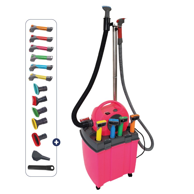 Kit GROOMING STATION - BTS2400 avec support tuyau - FUSHIA -M928-AGC-CREATION