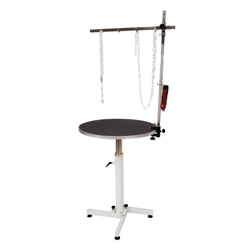 TABLE PNEUMATIQUE TOURNANTE RANGEMENT FACILE - NOIR -M876-AGC-CREATION