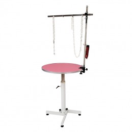TABLE PNEUMATIQUE TOURNANTE RANGEMENT FACILE - ROSE -M877-AGC-CREATION