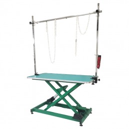 TABLE ELEVATRICE CHASSIS ELECTRIQUE EN X - VERT -M892-AGC-CREATION