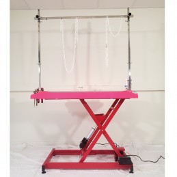 TABLE EVOLUTECH130 ELEVATRICE CHASSIS ELECTRIQUE EN X - FUCHSIA -M819-AGC-CREATION