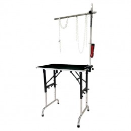 TABLE PLIANTE BOIS 90x60 cm - Hauteur réglable - NOIR -M93BN-AGC-CREATION