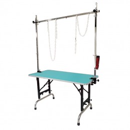 TABLE PLIANTE BOIS 120x60 cm - Hauteur réglable - VERT -M123BV-AGC-CREATION