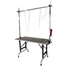 TABLE PLIANTE BOIS 120x60 cm - Hauteur réglable - NOIR -M123BN-AGC-CREATION