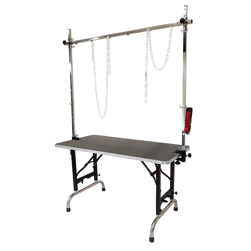 TABLE PLIANTE BOIS 120x60 cm - Hauteur réglable - NOIR -M123BN-AGC-CREATION