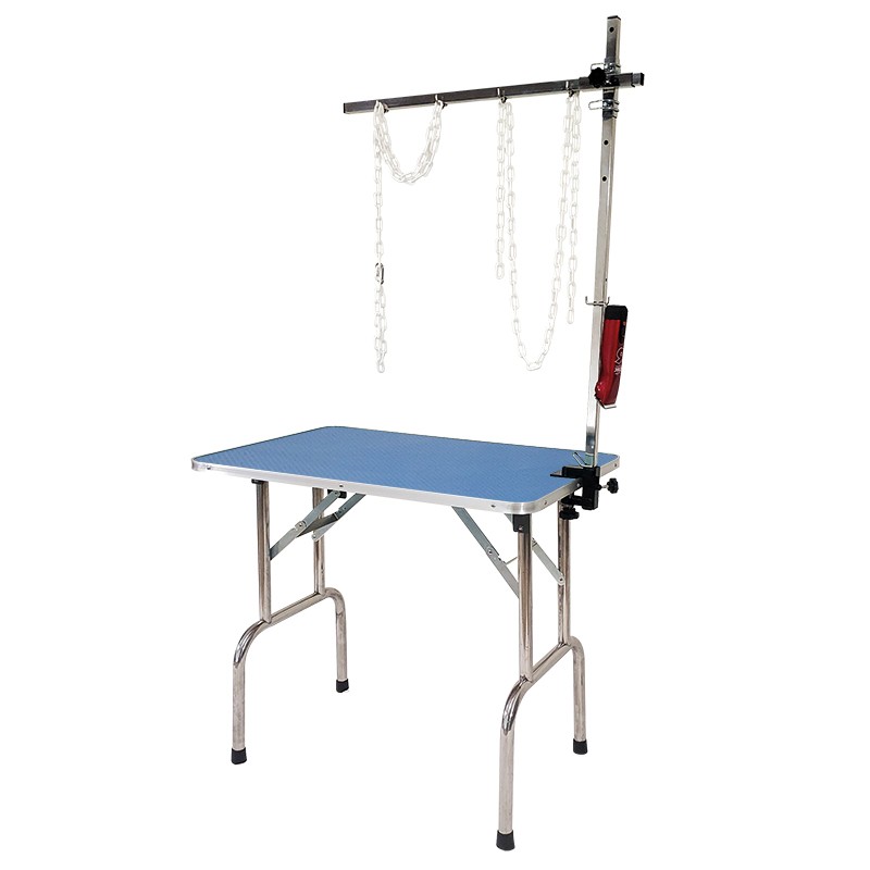 WOODEN FOLDING TABLE 90x60 cm h 67cm - BLEUE -M92BB-AGC-CREATION