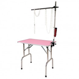 WOODEN FOLDING TABLE 90x60 cm h 82cm - PINK -M91BR-AGC-CREATION