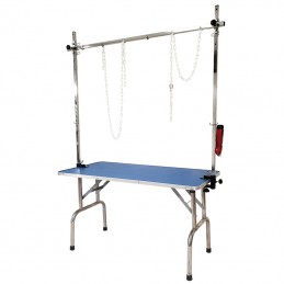 WOODEN FOLDING TABLE 120x60 cm HEIGHT 82 cm - BLUE -M122BB-AGC-CREATION