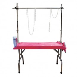 TABLE PLIANTE EVOLUTECH130 - H 104cm - FUSHIA -M540-AGC-CREATION