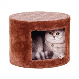 Tube à chat - Marron -AWJ0396B-AGC-CREATION