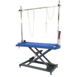 EVOLUTECH130 - ELECTRIC ADJUSTABLE TABLE - METAL CHASSIS X - ROYAL BLUE -M891-AGC-CREATION