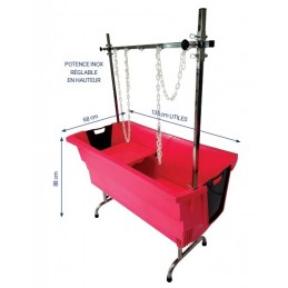 BAIGNOIRE EVOLUTECH PIEDS PLIANTS INOX - FUSHIA -M703F-AGC-CREATION