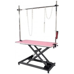TABLE ELEVATRICE CHASSIS ELECTRIQUE EN X - ROSE -M895-AGC-CREATION