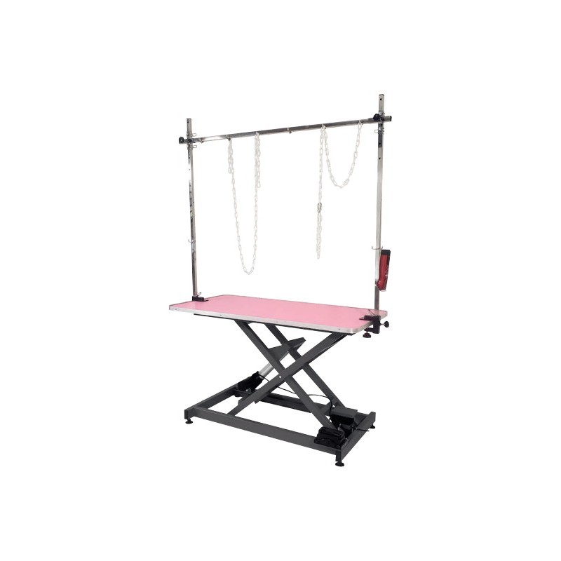TABLE ELEVATRICE CHASSIS ELECTRIQUE EN X - ROSE -M895-AGC-CREATION