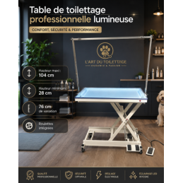 TABLE DE TOILETTAGE ELECTRIQUE LUMINEUSE -CH20-AGC-CREATION