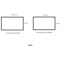 Châssis électrique métal pour table EVOLUTECH130 - GRIS Foncé -M609G-AGC-CREATION